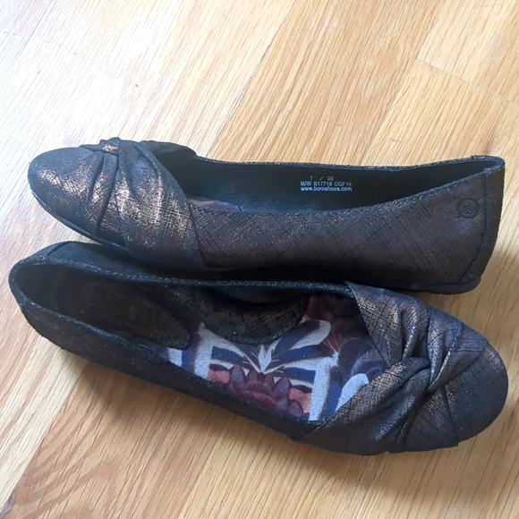 Bronze leather flats main image 0